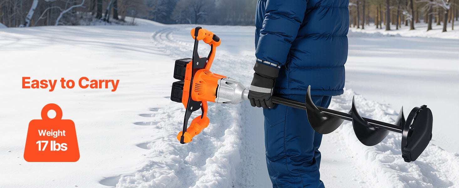 Electric Ice Auger 8" Cordless Drill with Dual Ice & Earth Bits - Image 16
