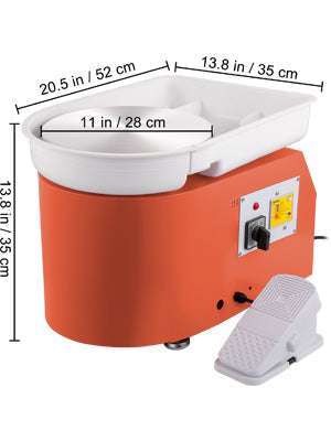 28cm Electric Pottery Wheel Machine 350W with Foot Pedal Control - Image 16