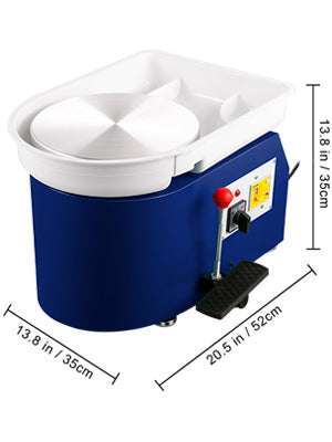 28cm Electric Pottery Wheel Machine 350W with Foot Pedal Control - Image 18