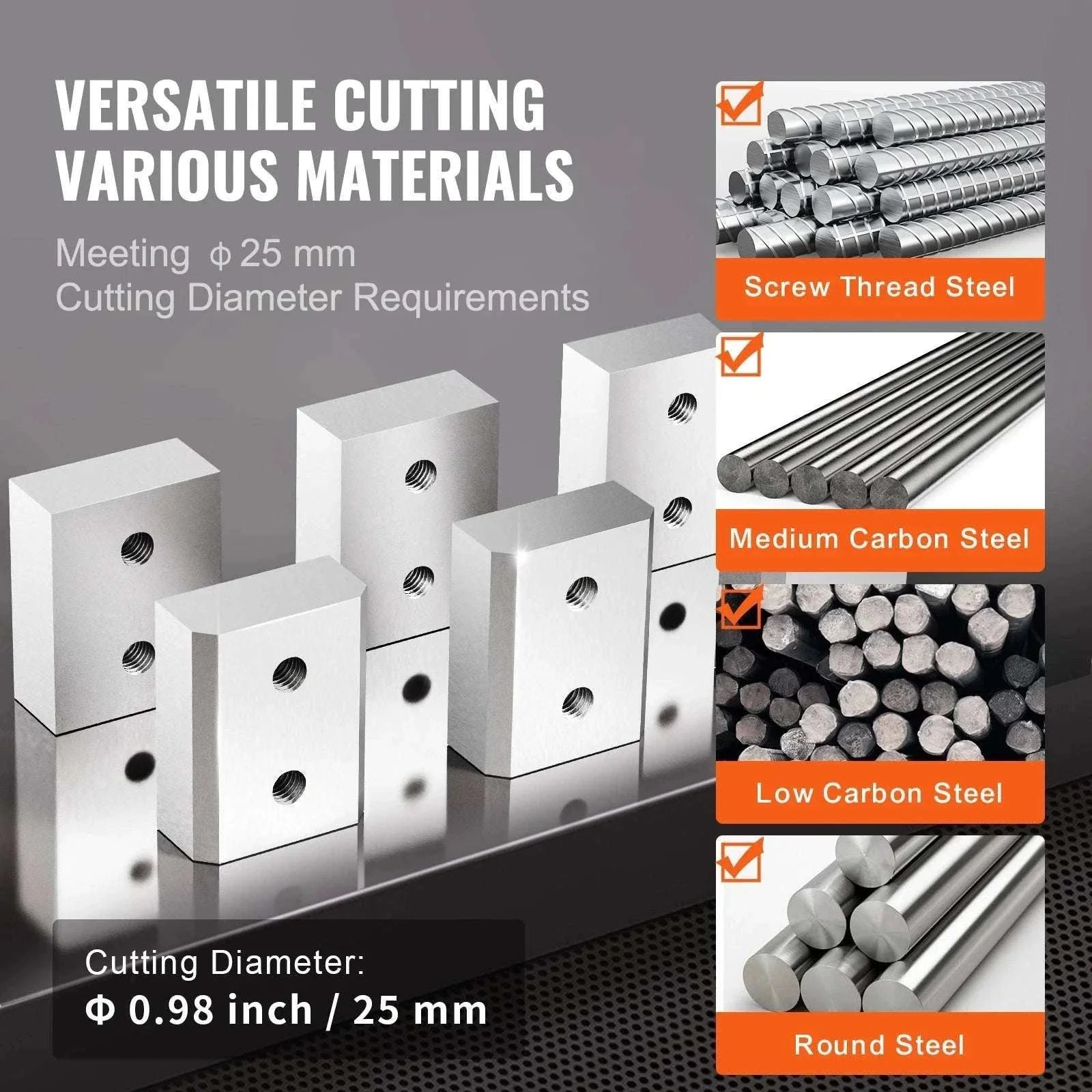 Electric Rebar Cutter Replacement Blades Set (6PCS) for RC-25 - Image 3