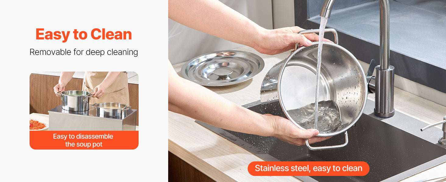 Electric Soup Warmer Dual 6.34QT Pots with Adjustable Heat 1200W - Image 10