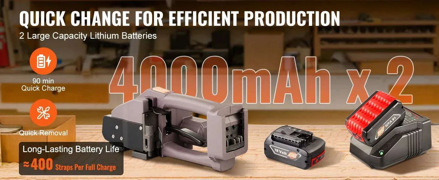 Electric Strapping Machine for PP/PET Bands with Dual Batteries - Image 9