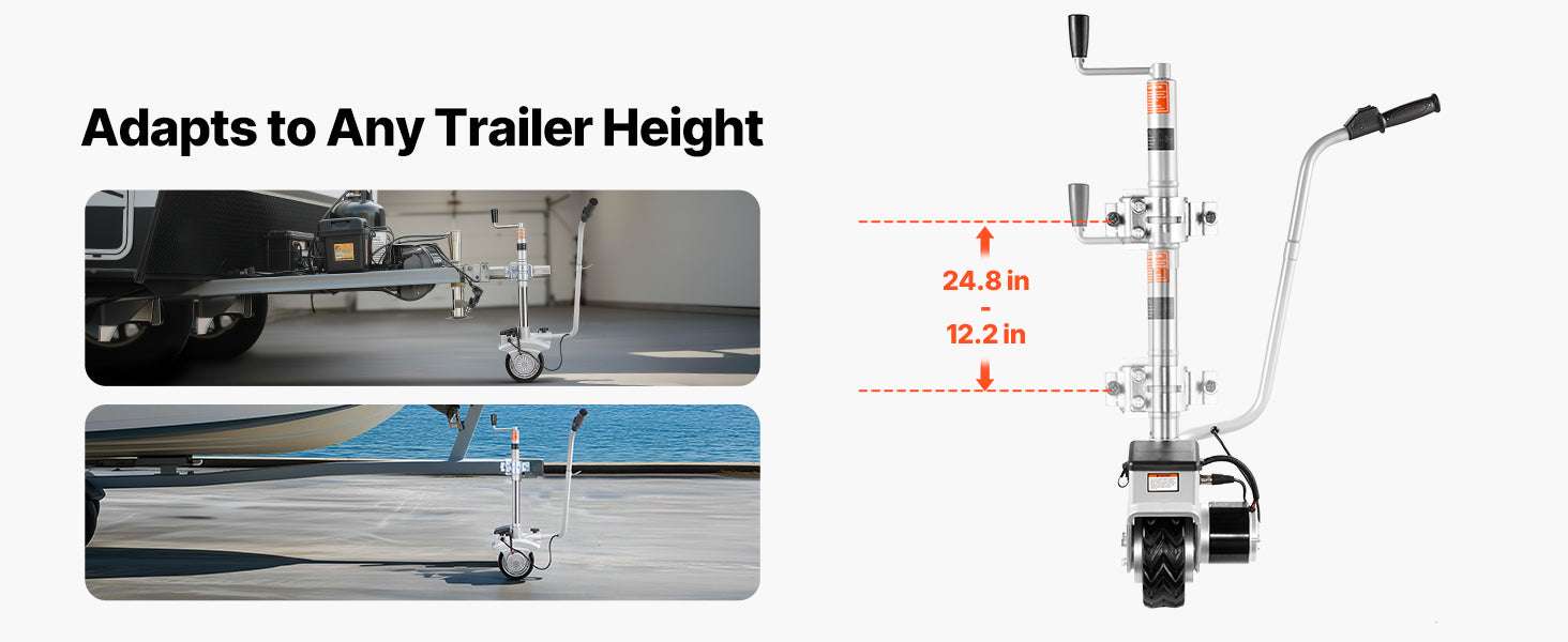 Electric Trailer Dolly 5500 lbs Motorized Jockey Wheel 12V - Image 12