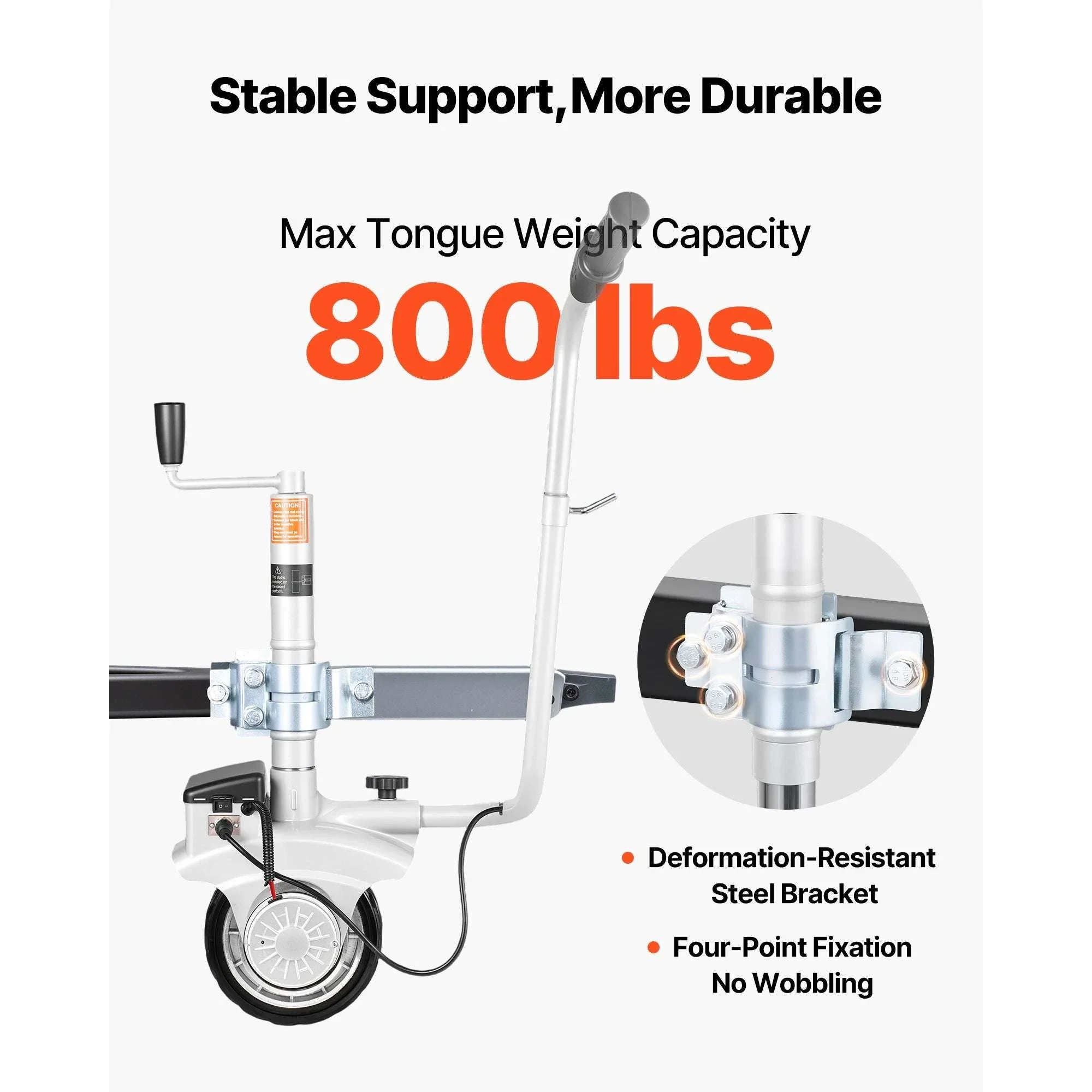 Electric Trailer Dolly 5500 lbs Motorized Jockey Wheel 12V - Image 3