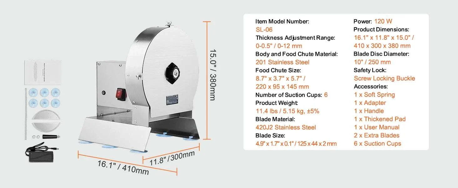 Electric Vegetable Slicer 0–12mm Adjustable Stainless Steel Cutter - Image 13