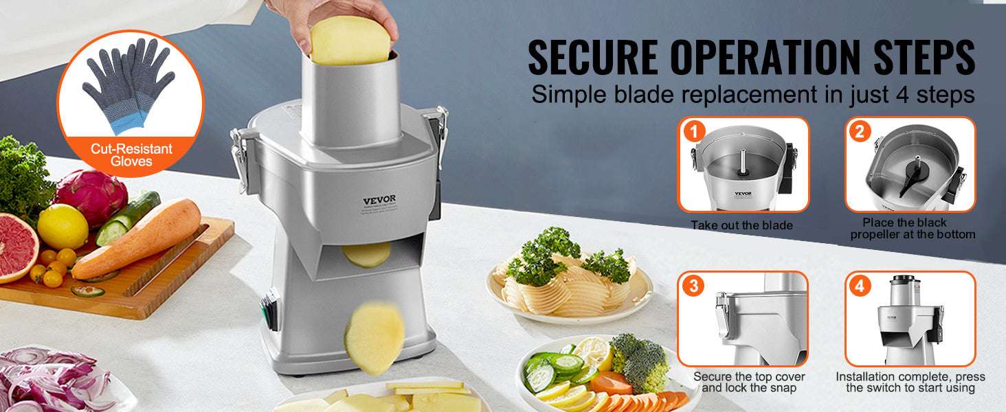 Electric 4-in-1 Vegetable Slicer for Fast Slicing, Dicing & Shredding - Image 11