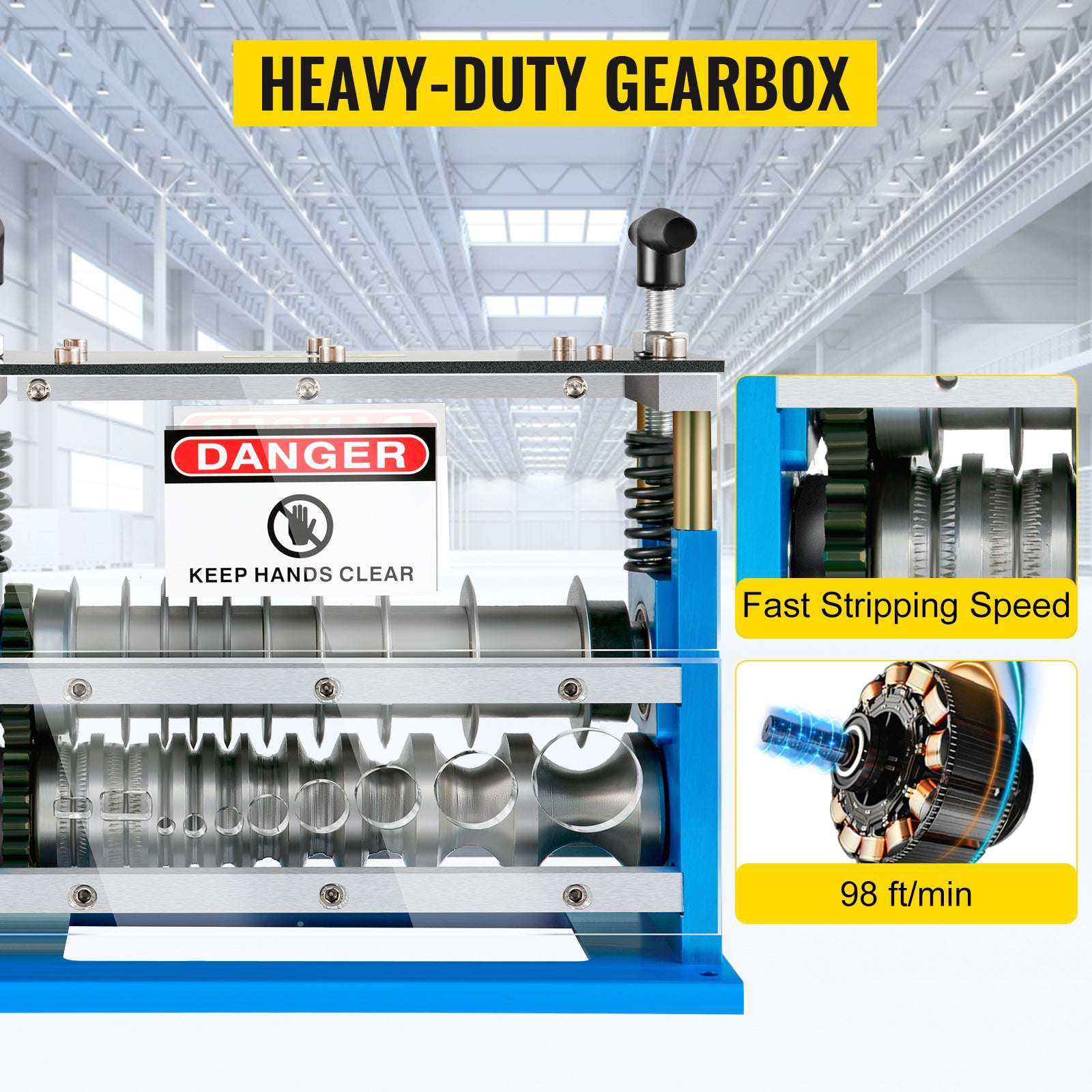 Electric Wire Stripping Machine 1.5–38mm, 11 Channels, 370W - Image 15