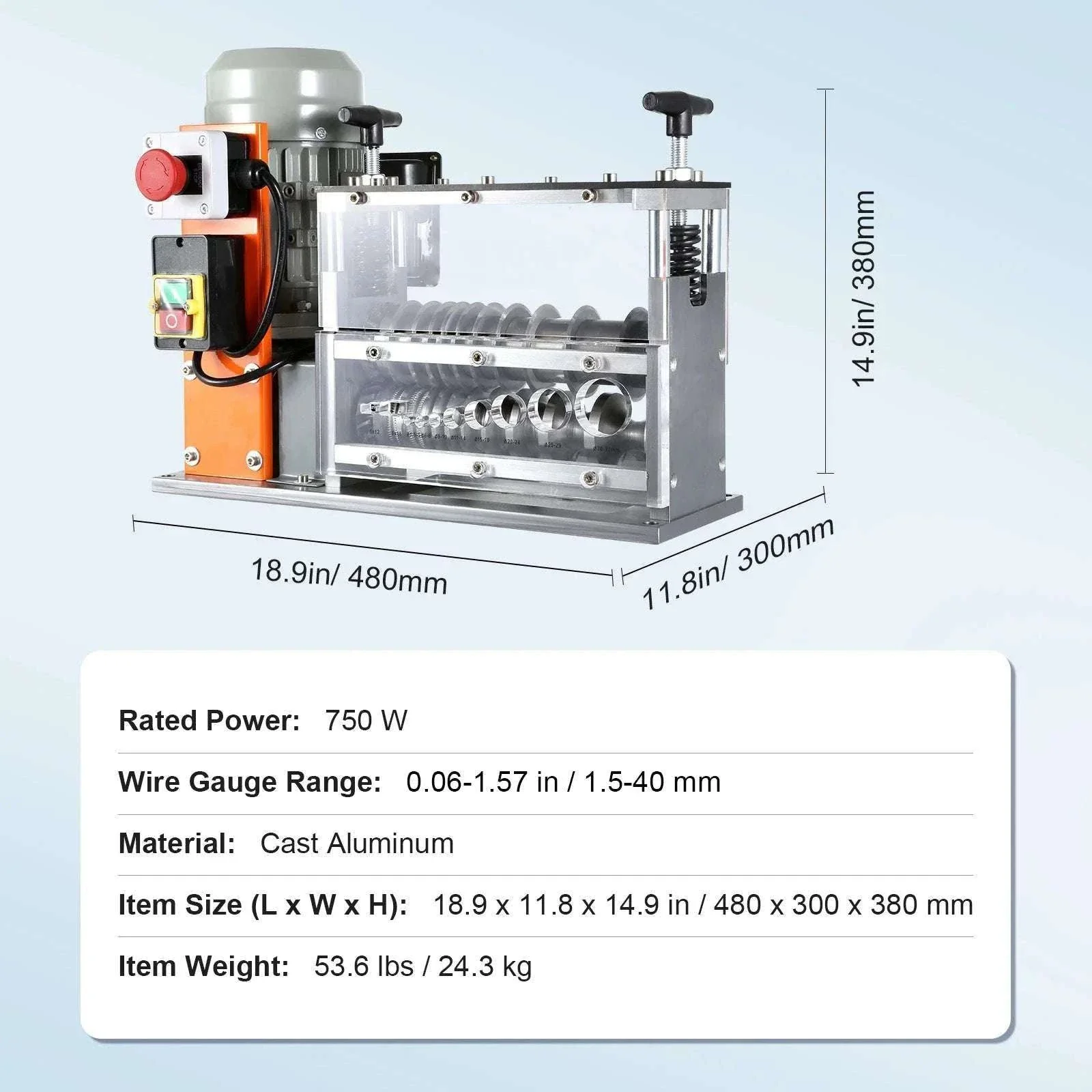 Electric Wire Stripping Machine 750W Cable Stripper 1.5–32mm - Image 18