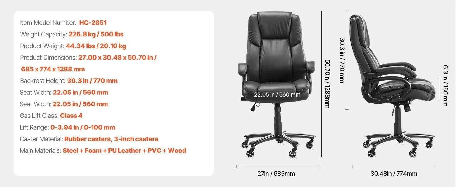 Ergonomic Reclining Office Chair with Footrest & 300lb Support - Image 18