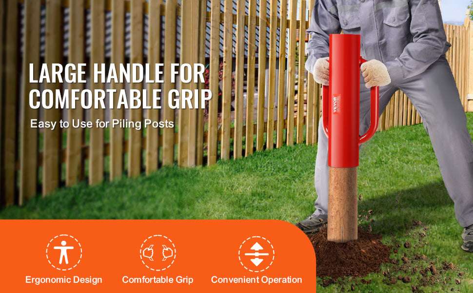 Heavy Duty Fence Post Driver 14lb Carbon Steel Hand Rammer - Image 9