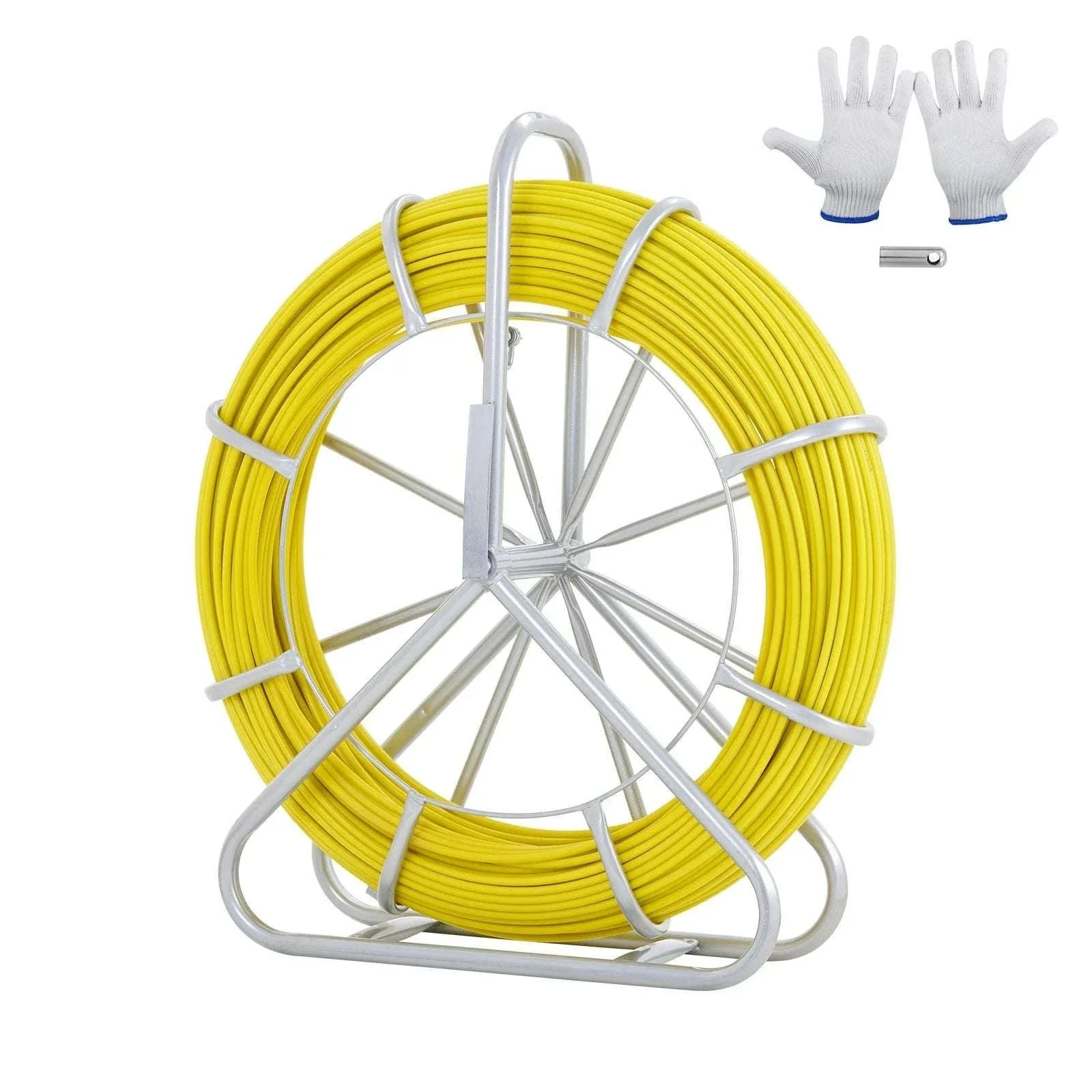 Fiberglass Fish Tape Wire Puller 425–656 ft Duct Rodder Kit