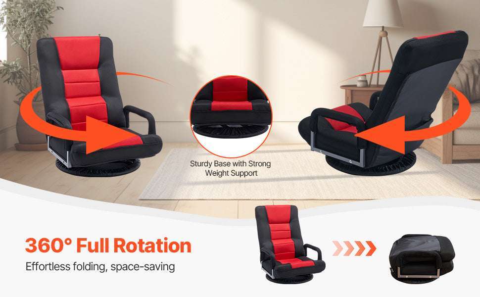 Adjustable Floor Chair with Back Support, Foldable Foam Sofa - Image 35
