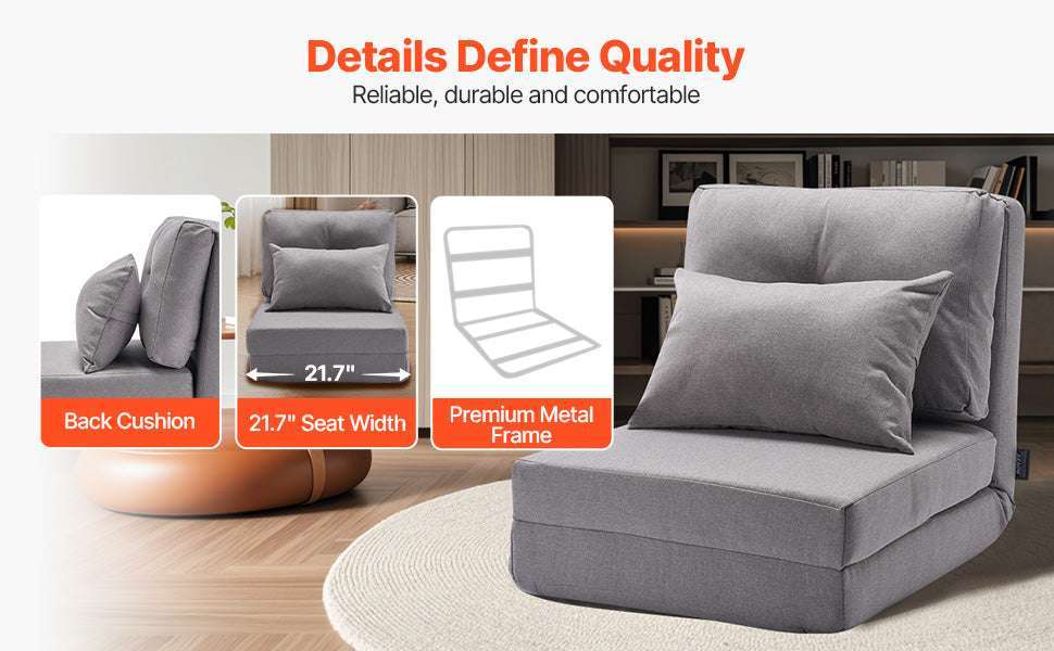 Adjustable Floor Chair with Back Support, Foldable Foam Sofa - Image 40