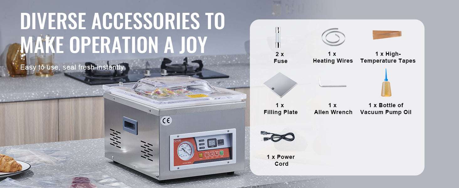 Commercial Chamber Vacuum Sealer 260mm Food Packaging Machine - Image 11