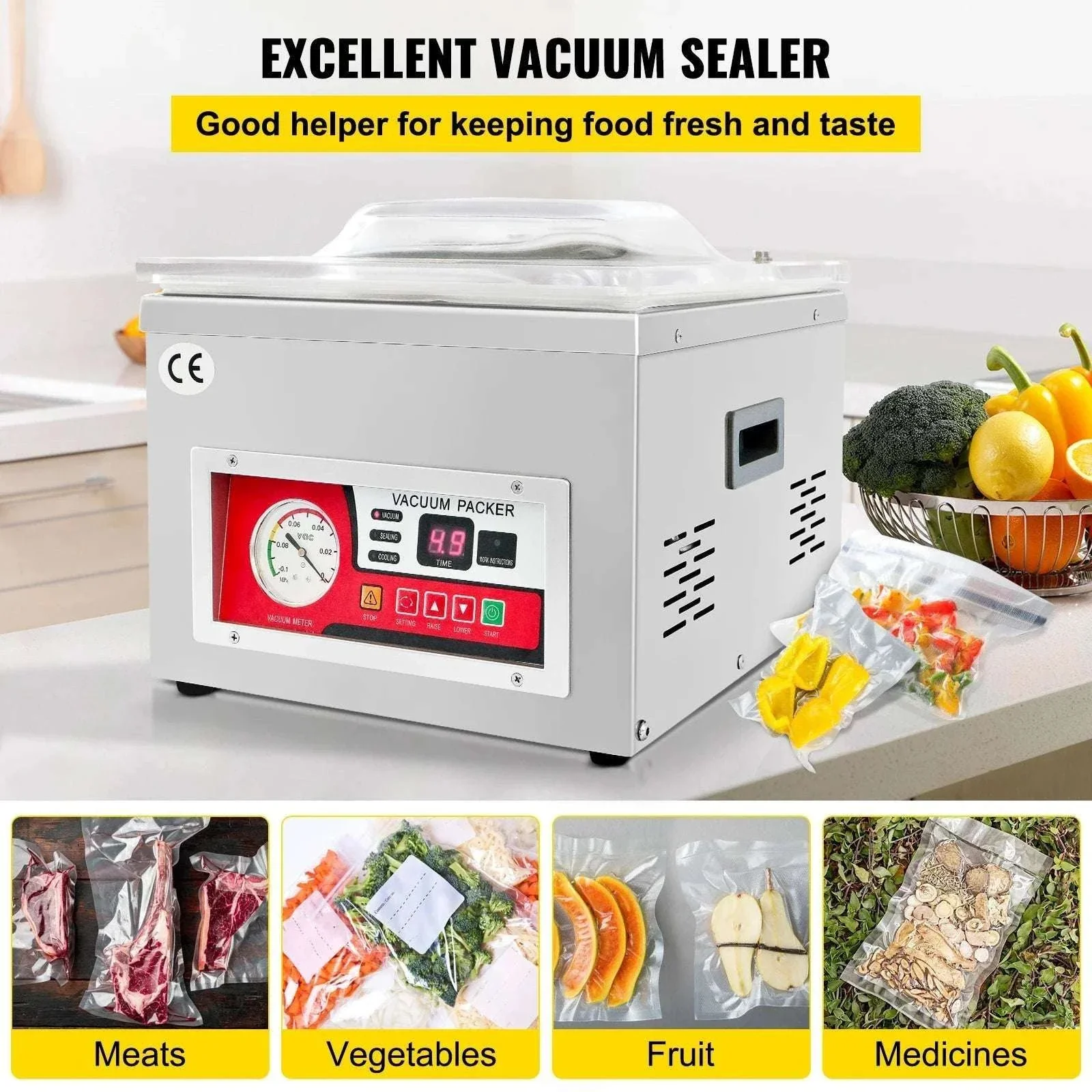 Commercial Chamber Vacuum Sealer DZ-260A Food Preservation Machine - Image 2