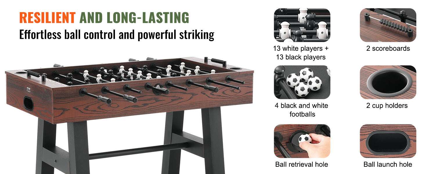 55 Inch Foosball Table for Home Game Room Fun and Family Play - Image 9