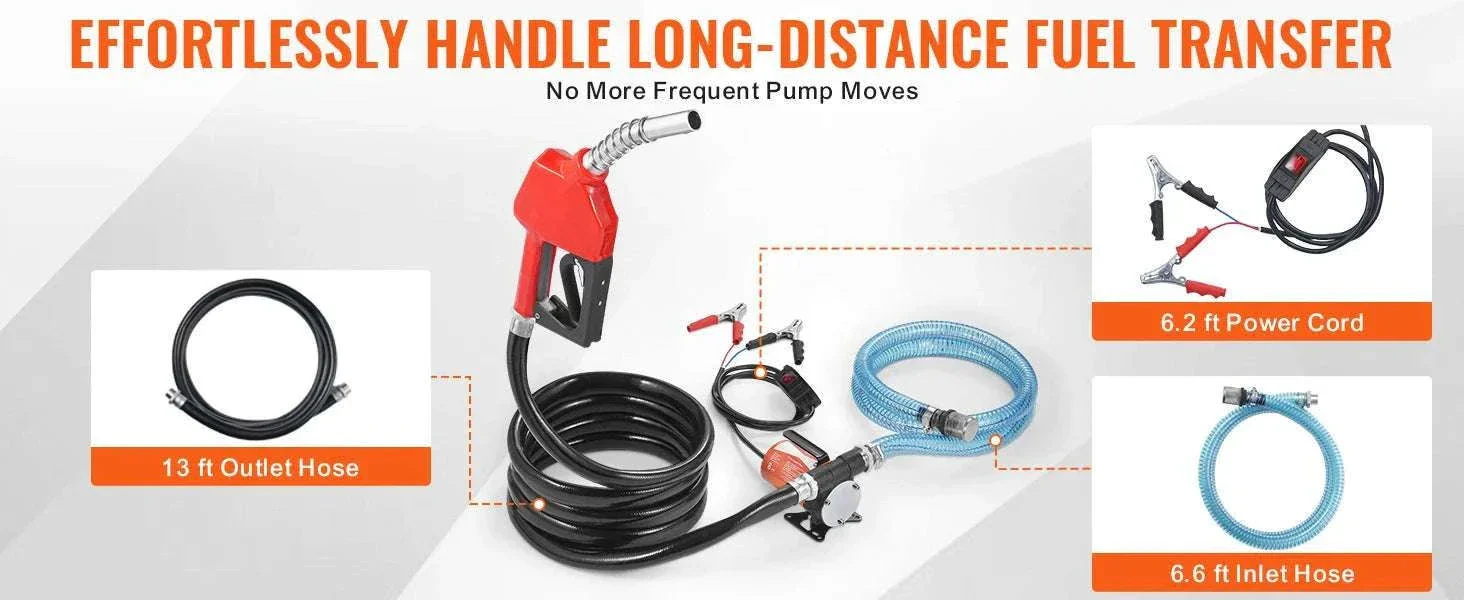12V DC Fuel Transfer Pump 5–15 GPM Portable Diesel Gas Pump - Image 22