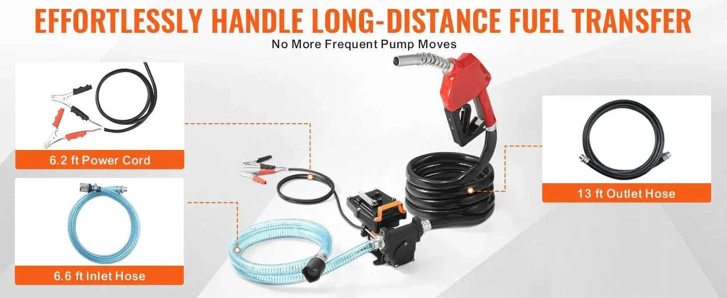 12V DC Fuel Transfer Pump 5–15 GPM Portable Diesel Gas Pump - Image 27
