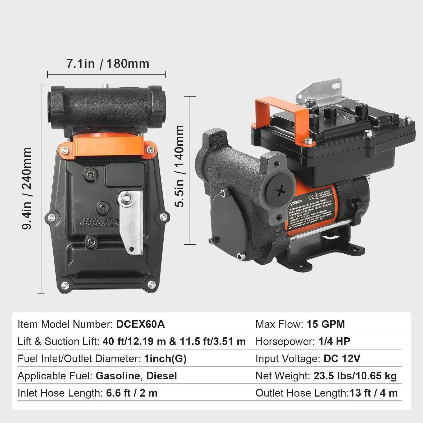 12V DC Fuel Transfer Pump 5–15 GPM Portable Diesel Gas Pump - Image 33
