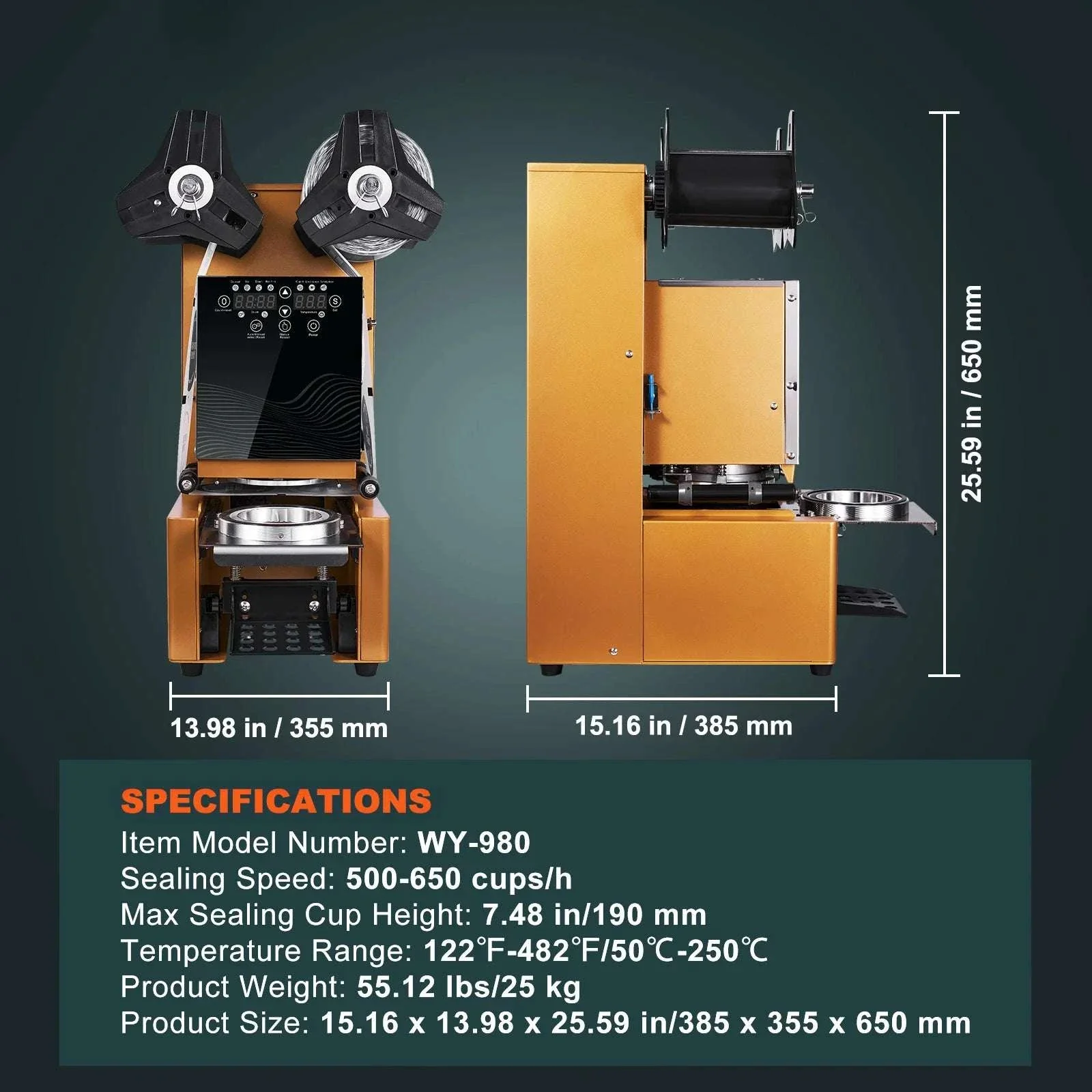 Fully Automatic Cup Sealing Machine 500–650 Cups/H LCD Control - Image 15