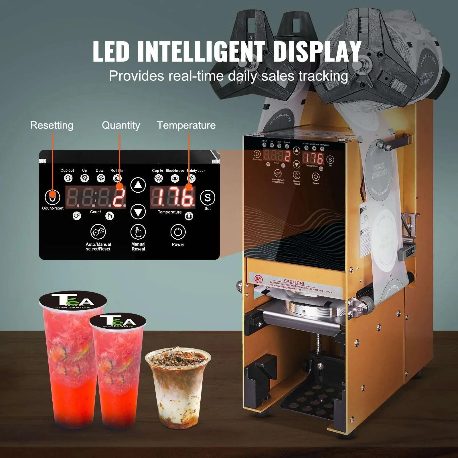 Fully Automatic Cup Sealing Machine 500–650 Cups/H LCD Control - Image 5