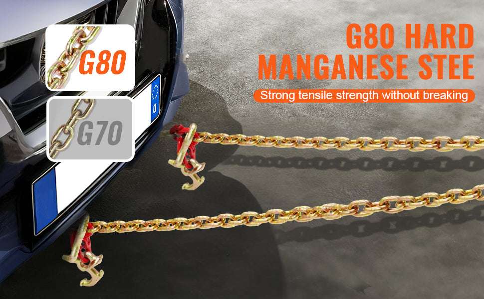 G80 V Bridle Towing Chain with RTJ & Grab Hooks, 10,800 lbs - Image 9
