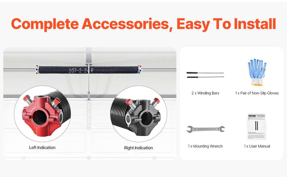 Garage Door Torsion Springs Pair 16,000 Cycles Black Coated - Image 11