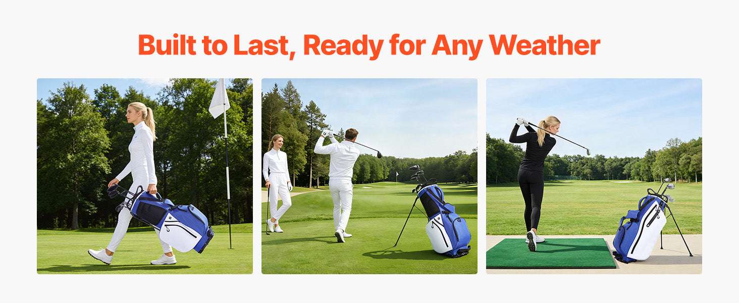 Golf Cart Bag with 7/14 Way Dividers, Storage Pockets & Straps - Image 12