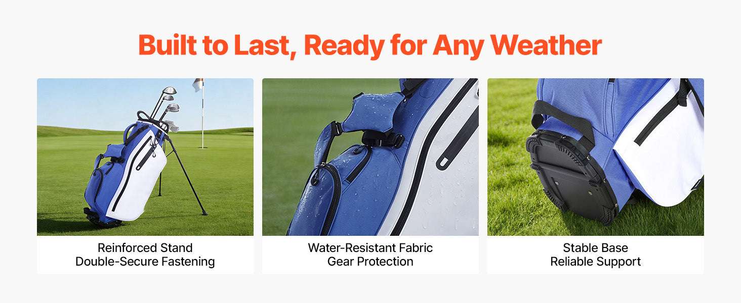 Golf Cart Bag with 7/14 Way Dividers, Storage Pockets & Straps - Image 9