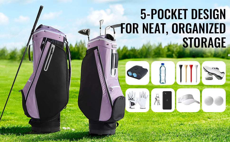 Golf Cart Bag with 14-Way Divider and Multiple Storage Pockets - Image 10