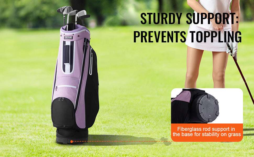 Golf Cart Bag with 14-Way Divider and Multiple Storage Pockets - Image 12