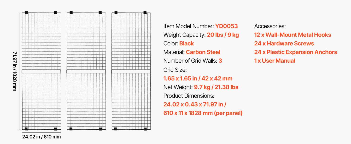 Rolling Grid Wall Display Rack with Wheels Steel Panel Stand - Image 20