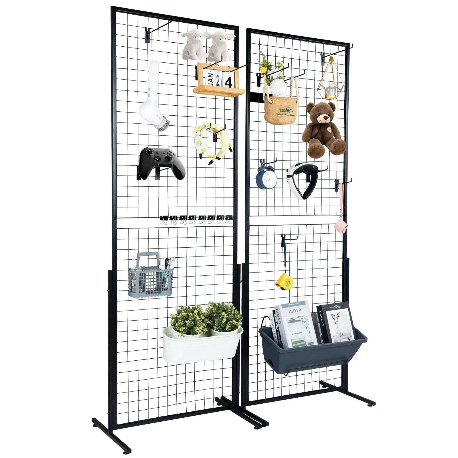 Double-Sided Gridwall Display Panels with Hooks for Retail & Events