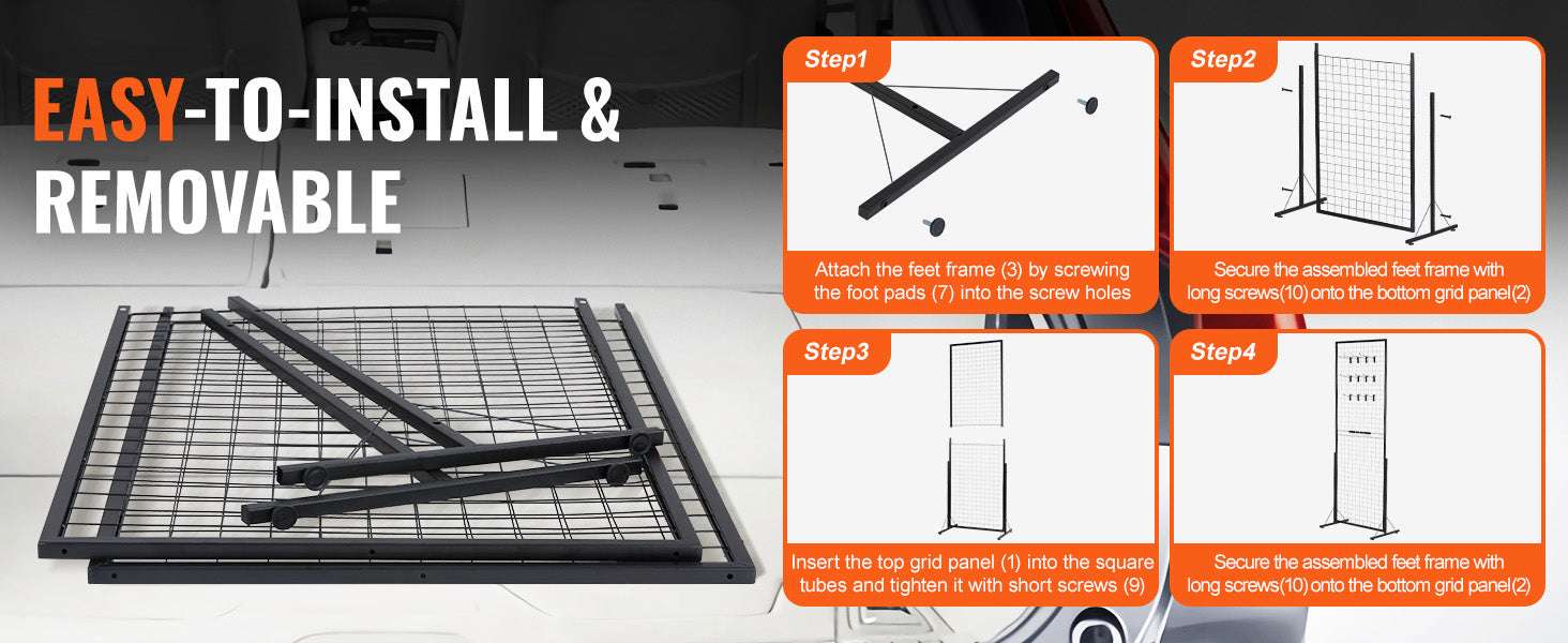 Double-Sided Gridwall Display Panels with Hooks for Retail & Events - Image 11