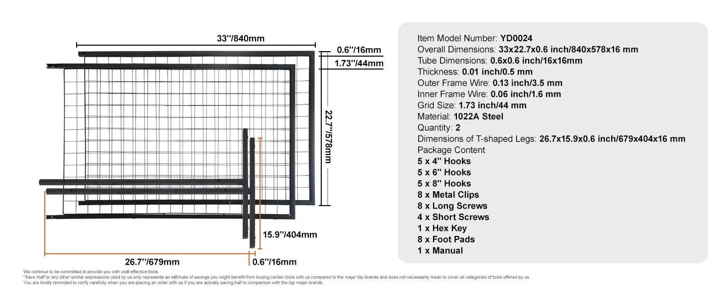 Double-Sided Gridwall Display Panels with Hooks for Retail & Events - Image 13