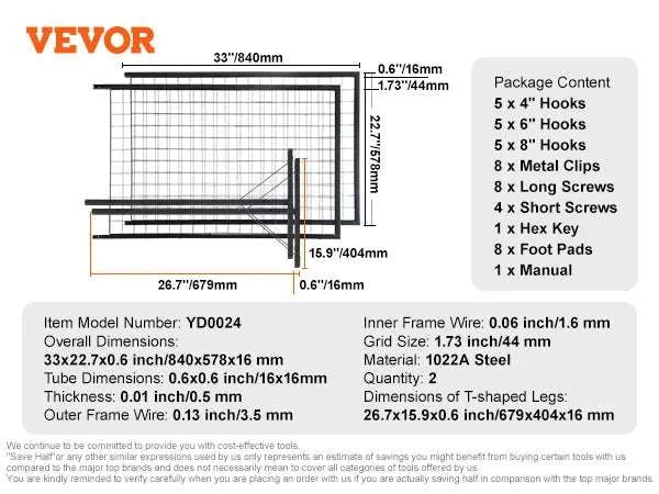 Double-Sided Gridwall Display Panels with Hooks for Retail & Events - Image 14