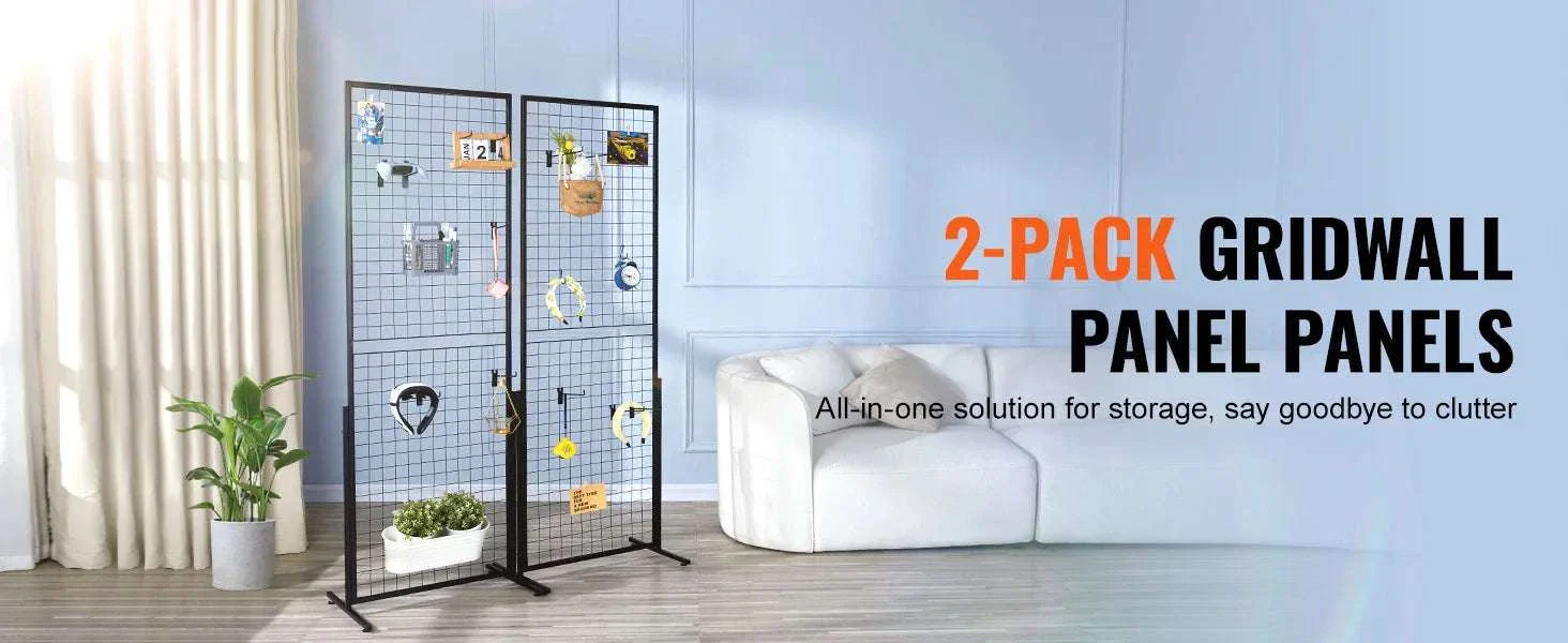 Double-Sided Gridwall Display Panels with Hooks for Retail & Events - Image 8