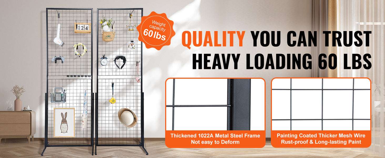 Double-Sided Gridwall Display Panels with Hooks for Retail & Events - Image 9