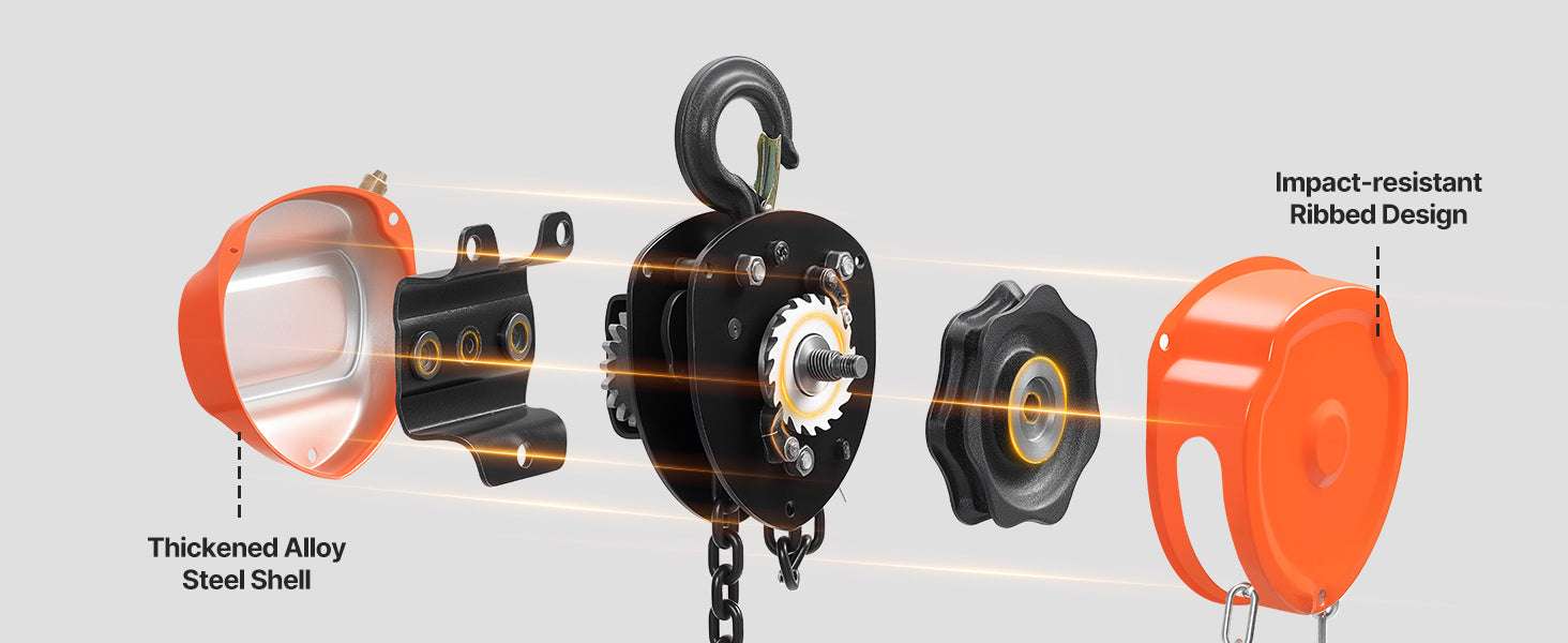 Manual Chain Hoist 1100–6600 lbs with G80 Chain, 10ft/20ft Lift - Image 14