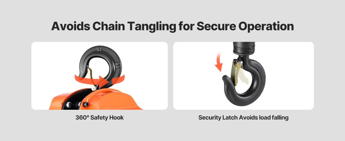 Manual Chain Hoist 1100–6600 lbs with G80 Chain, 10ft/20ft Lift - Image 15