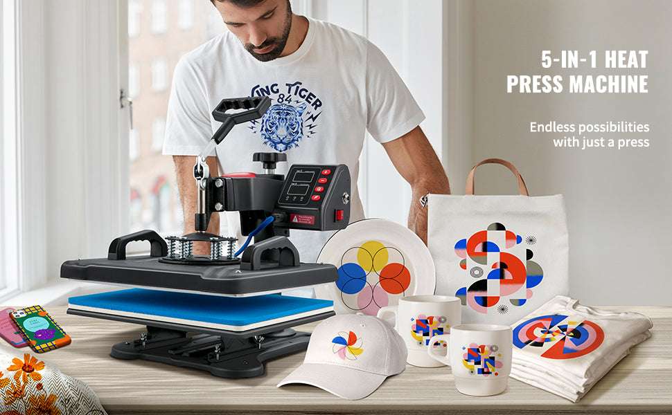 5-in-1 Heat Press Machine 12x15" Clamshell Digital Control - Image 8