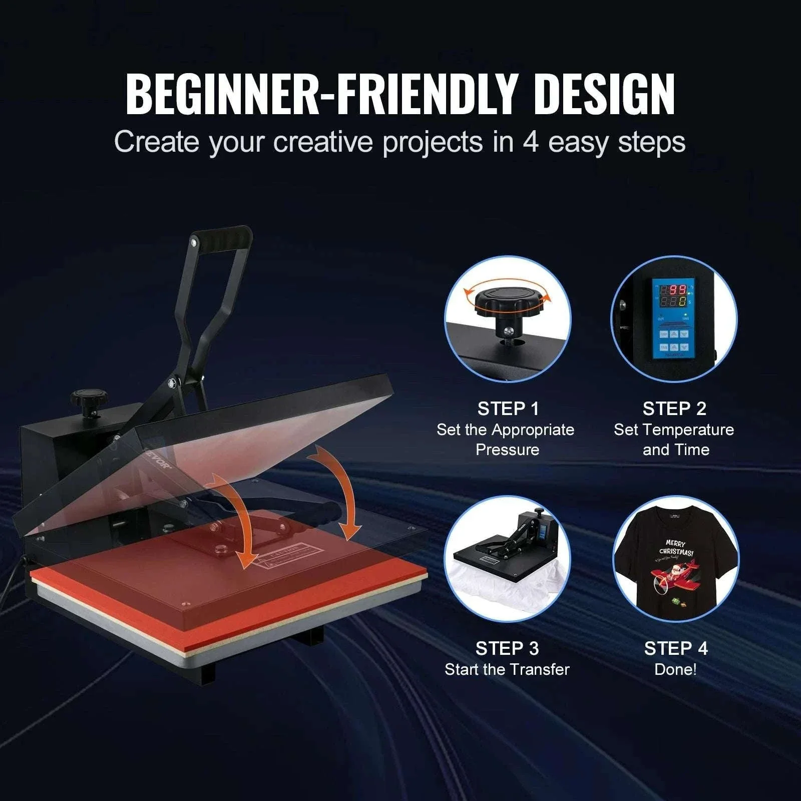 15x15 to 16x24 Heat Press Machine for T-Shirts & Sublimation - Image 6