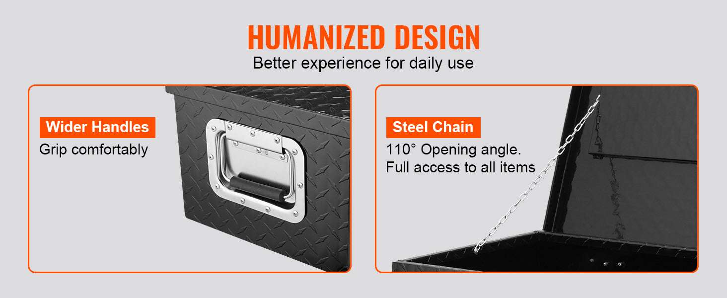 Heavy Duty Aluminum Truck Bed Tool Box with Lock and Handles - Image 11