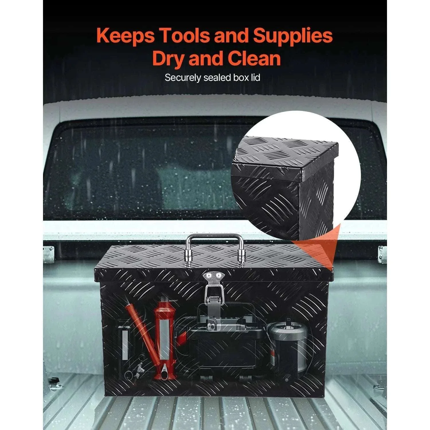 Heavy Duty Aluminum Truck Bed Tool Box with Lockable Storage - Image 5