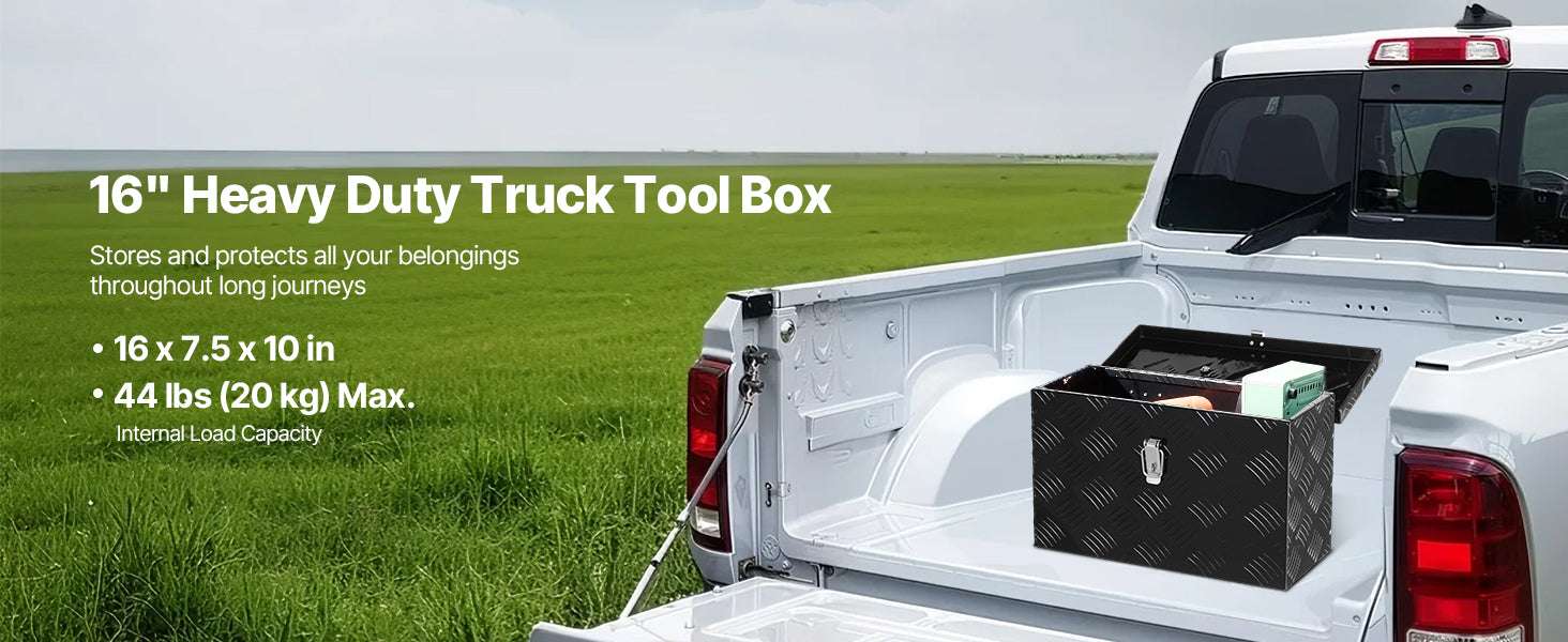 Heavy Duty Aluminum Truck Bed Tool Box with Lockable Storage - Image 8