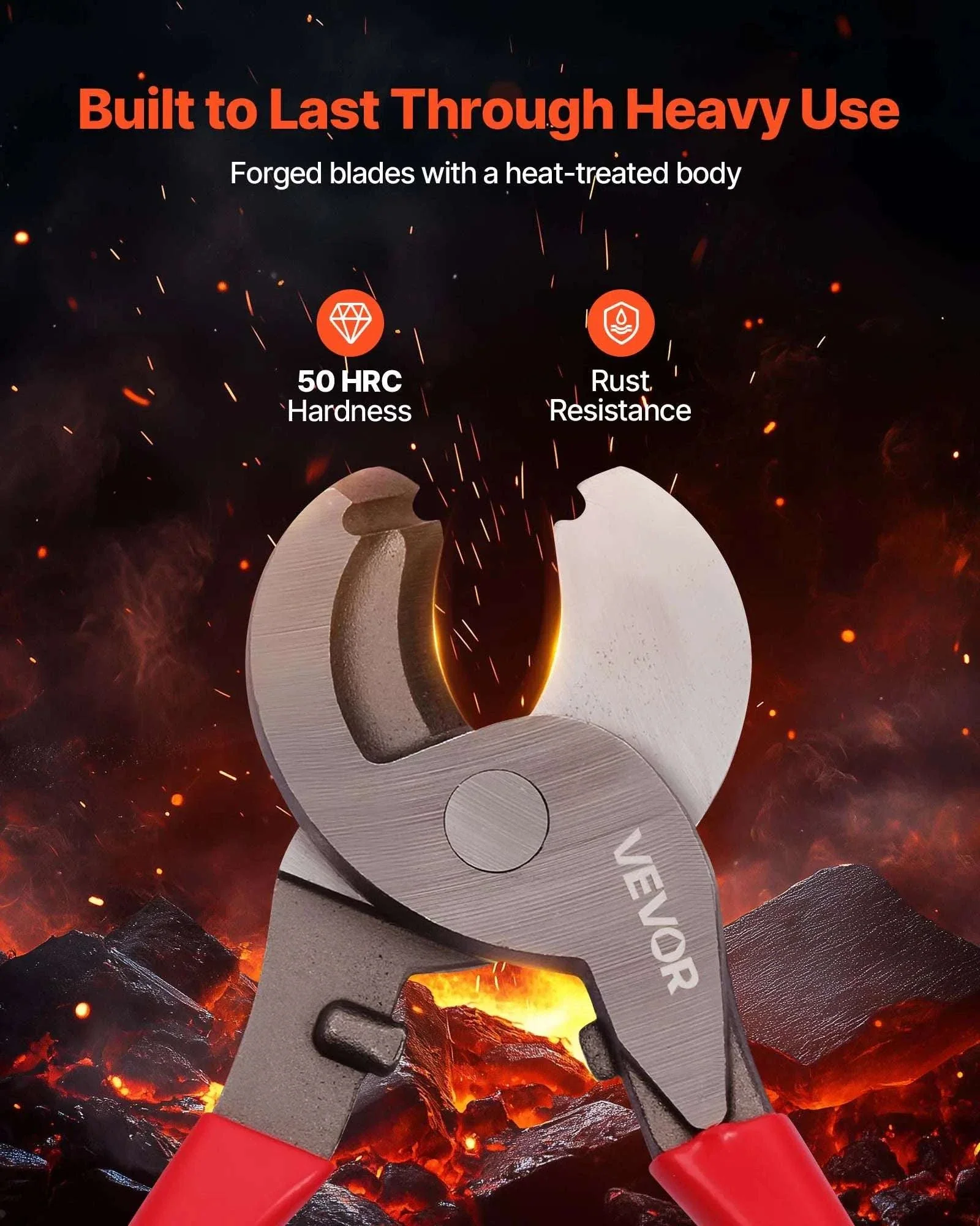 High Leverage Cable Cutter 9.25" Heavy Duty Wire Cutting Pliers - Image 3