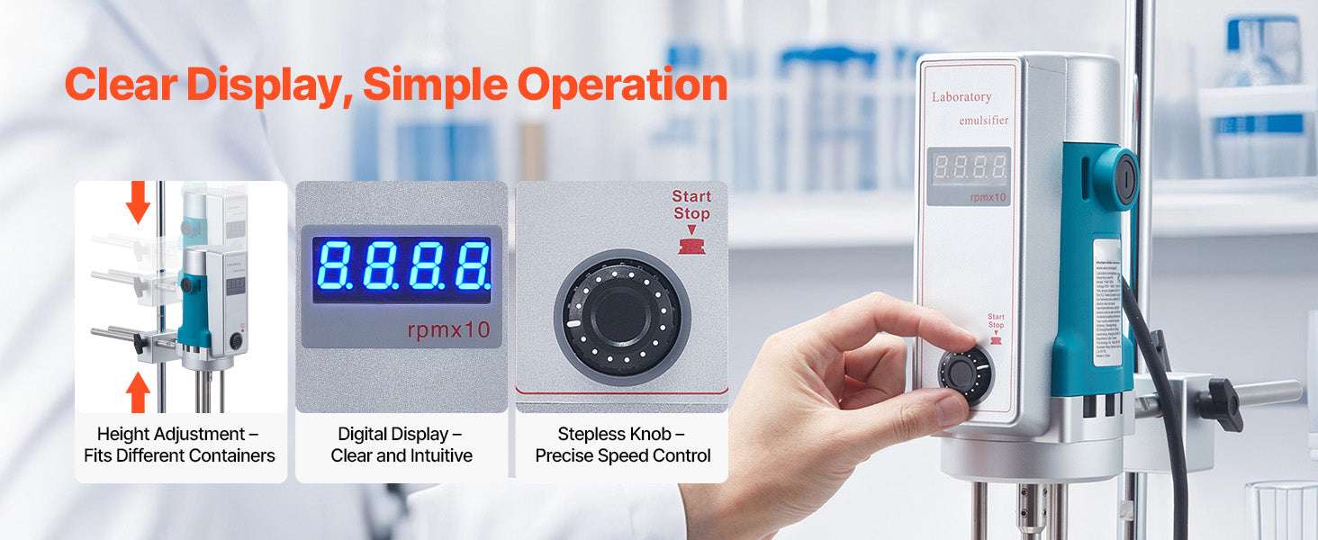 High Speed Laboratory Homogenizer with Digital Display Control - Image 11