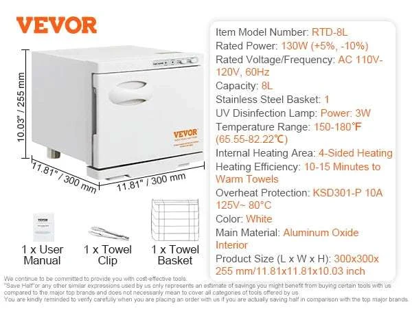 Hot Towel Warmer Cabinet 8L/23L with UV Light & Fast Heating - Image 16