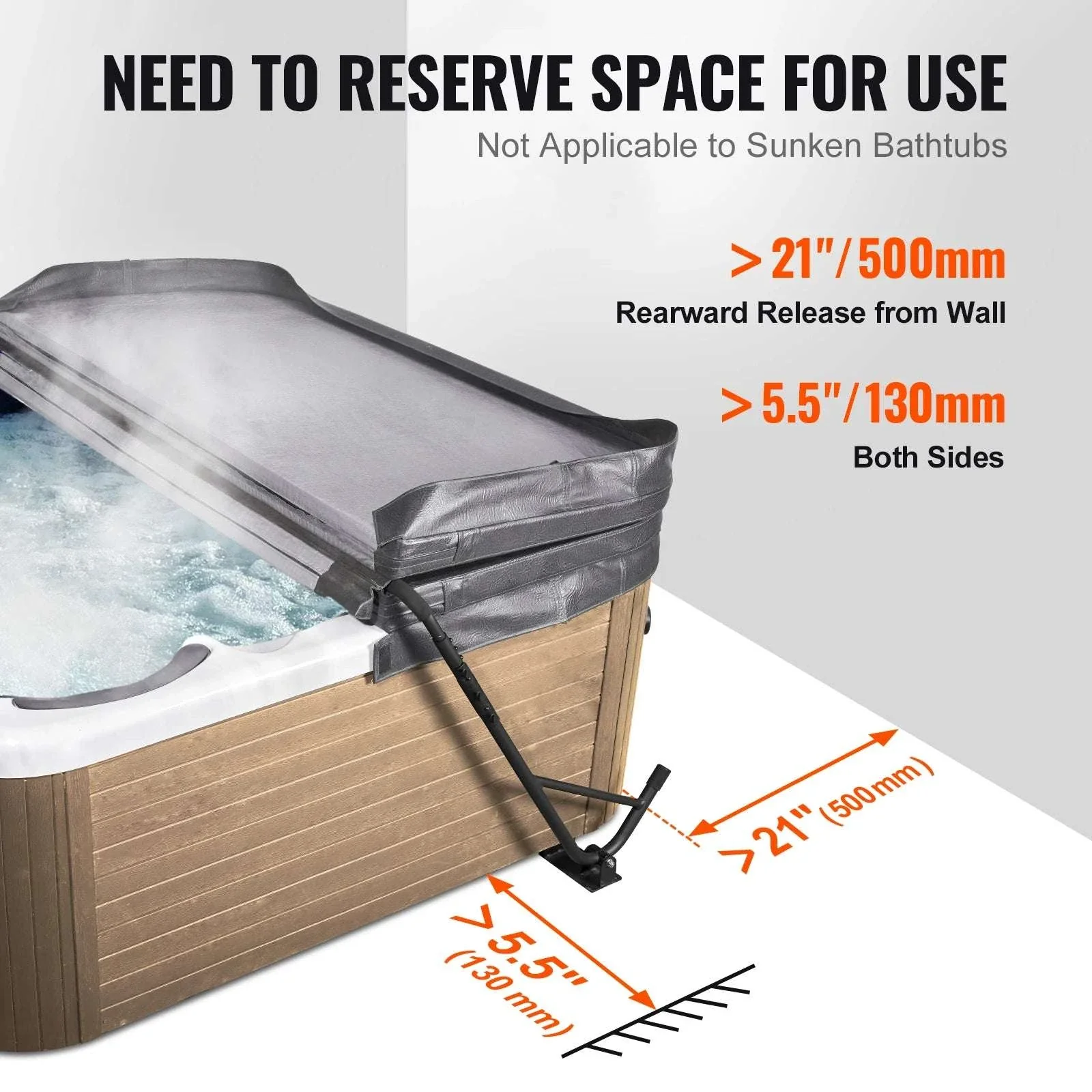 Adjustable Hot Tub Cover Lift for Easy Spa Cover Handling - Image 6