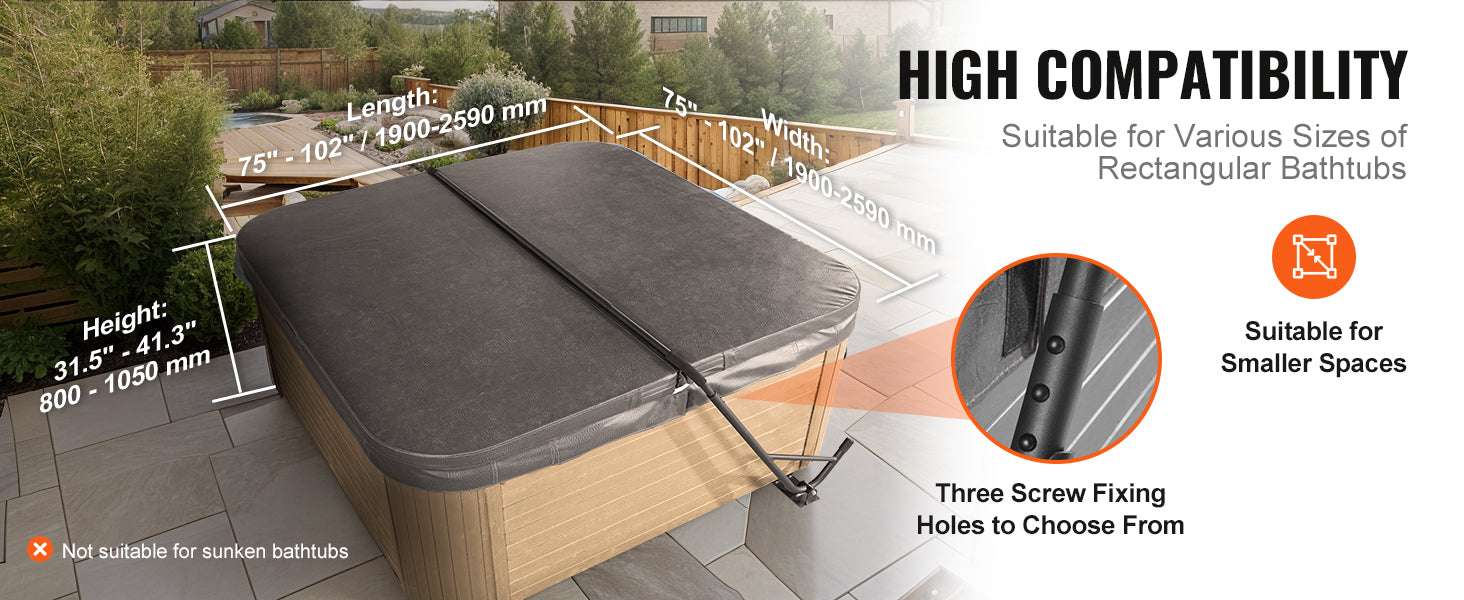 Adjustable Hot Tub Cover Lift for Easy Spa Cover Handling - Image 9